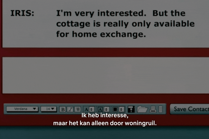 HomeExchange website features in the movie the Holiday